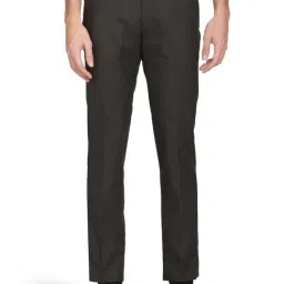 Arrow Brown Regular Fit Checks Trousers-picture-18