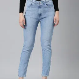 SHOWOFF Blue Denim Regular Fit Mid Rise Jeans-image-96