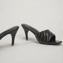 The White Pole Women's Black Casual Stilettos-image-90