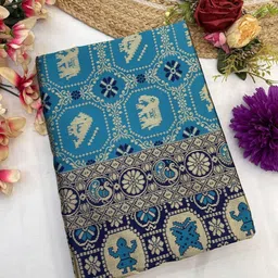 S.K.C Woven Design Zari Border Banarasi Saree With Blouse Piece-image-83