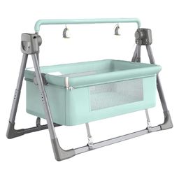 House of Quirk Electric Baby Rocker  Cot Bed with Comfortable Mattress  Sleeping Basket for Baby - Green-image-15