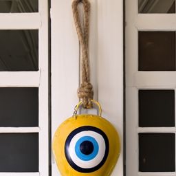 Jasmey Homes Evil Eye Bell Feng Shui Vastu, Nazar Batu Suraksha Kavach Hanging for Good Luck, Prosperity- Home, Office, Gifting-19