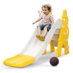 Baybee 2 in 1 Caste Sliders for Kids, Foldable Garden Kids Slider with Basketball Hook | Preschool Kids Play Area Indoor & Outdoor Toys for Kids-11