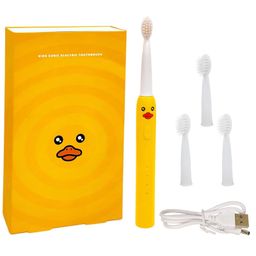 Bunie Duck Themed Electric Toothbrush with 3 Replacement Brush Heads for Kids-16