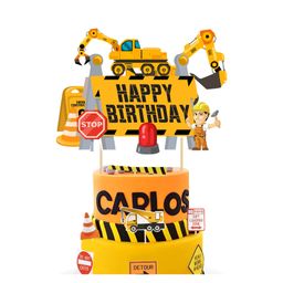 Zyozi Construction Theme Birthday Cake Topper Party Decorations for Kids-image-21
