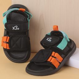 Babyoye Velcro Closure Sandals - Black-image-86