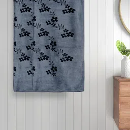 Myntra Elegant Homes Grey & Black 2 Pieces Floral Printed Cotton 420 GSM Bath Towel-picture-5