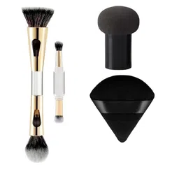 Facejewel Set Of 4 4 In1 Makeup Brush With Pizza & Mushroom Puff-7