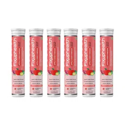 Fixuphealth Set Of 6 Apple Cider Vinegar  Effervescent Tablets - 20 N Each - 84 g Each image 1