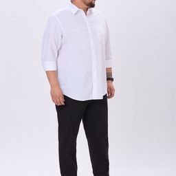 Sizeupp Plus Size Spread Collar Pure Cotton Comfort Regular Fit Shirt-image-29