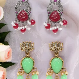Anouk Floral Drop Earrings-19