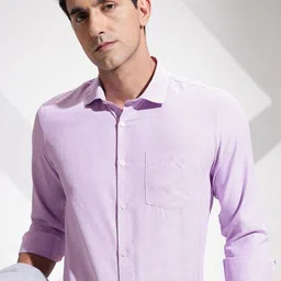 encore by INVICTUS Self Design Textured Formal Shirt-image-89