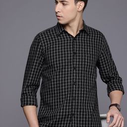 Allen Solly Modern Slim Fit Checked Pure Cotton Casual Shirt-picture-0