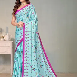 Garden Vareli Floral Pure Crepe Saree-picture-5