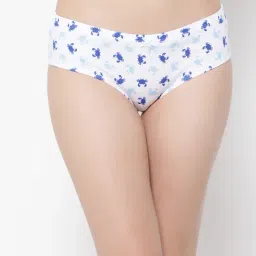 Clovia White Cotton Printed Hipster Panty-picture-26