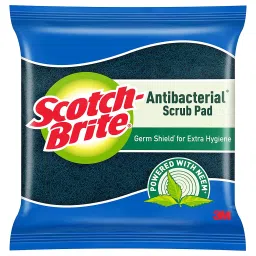 3M Scotch-Brite Green Anti Bacterial Scrub Pad with Neem Power 300gm (Pack of 20)-image-57