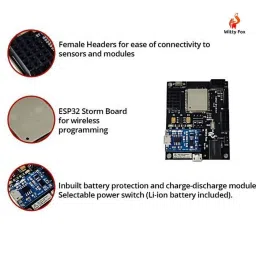 Witty Fox - ESP32 Storm Board with On-Board Li-ion Battery & Wireless Programming image 5