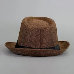Infispace Men Solid Fedora Straw Hat image 3