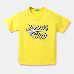 United Colors of Benetton Kids Yellow Graphic Print T-Shirt-picture-24