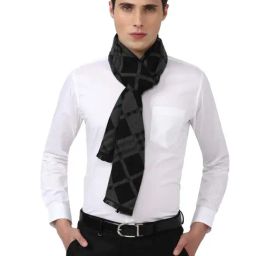 Van Heusen Black Checks Muffler-57