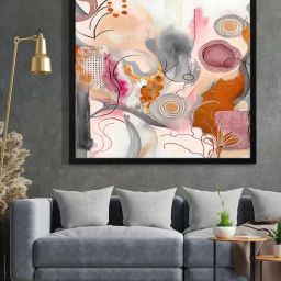 999Store Printed Pink Canvas Wall Art-image-17
