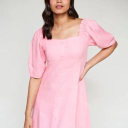 AND Light Pink A Line Dress-image-70