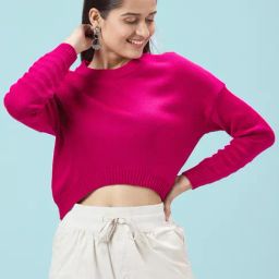 Honey by Pantaloons Pink Comfort Fit Sweater-image-73