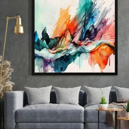 999Store Printed Multicolor Canvas Wall Art-image-94