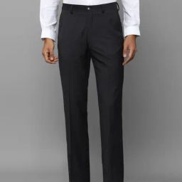 Louis Philippe Black Regular Fit Trousers-picture-9