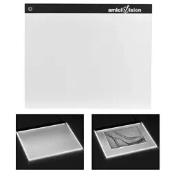 amicivision LED Lighted Tracing Board With Brightness Controlled Touch Button A3 210 GSM White image 5