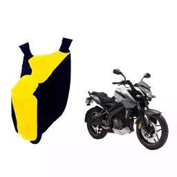 Auto Pearl Waterproof Two Wheeler Cover For Bajaj Pulsar NS 200 (Yellow & Blue)-image-85