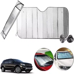 Auto Pearl F32 Dashboard Sun Shade Cover with Suction Cup for Mercedes Benz ML250 (Silver)-43