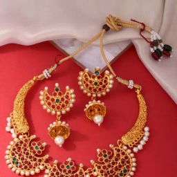 Fida South Indian Multicolor Jewellery Set-16