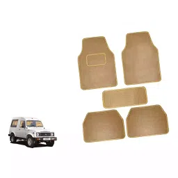 Auto Pearl CMBE80 Polyester Standard Mat for Maruti Gypsy King (Beige)-39