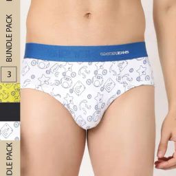 UnderJeans by Spykar Assorted Printed Briefs - Pack of 3-picture-1