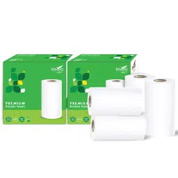 Imvelo 4 Ply Kitchen Tissue Paper Towels 4 Rolls 140 Pulls Per Roll Premium Embossed Paper-image-24