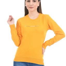 Cloak & Decker by Monte Carlo Mustard Printed Pullover-image-50