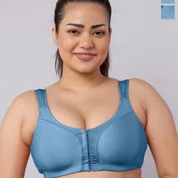 Maashie Pack of 2 Premium Jacquard Fabric Moulded Front Open Non Wired Bra-27