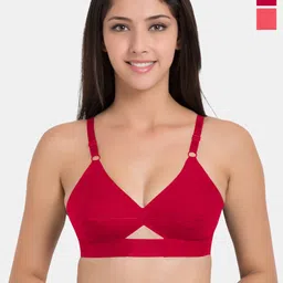 Centra Pack Of 2 Pure Cotton Minimizer Bra Full Coverage All Day Comfort Non Padded-image-64