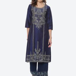 Rangriti Women Blue Ethnic Motifs Printed Kurta-image-78