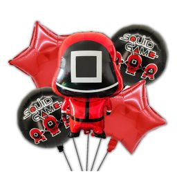 Party Anthem Silver Squid Game Foil Balloon Bouquet - Pack of 5-25