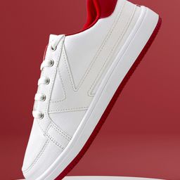 KazarMax Classic Laced Up Trainers Sneakers - White-image-37