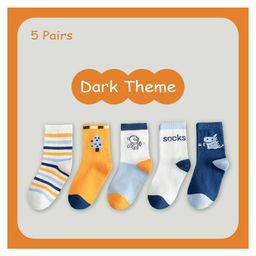 SYGA 5 Pairs Baby Girl & Baby Boy Socks, Toddlers Infant Cotton Stretch Crew Socks with Theme Design, Suitable for 0-2 Years baby-image-85