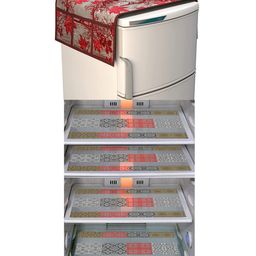 Dakshya Industries Fridge Top Cover and Fridge Mat Combo Set of 5-94