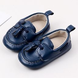 KIDLINGSS Tassle Applique Loafer Style Booties - Navy Blue-image-96