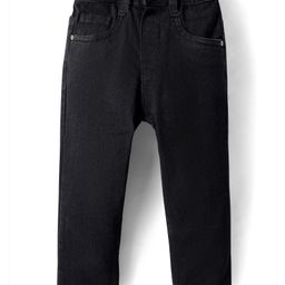 Babyhug Full Length Washed Denim Jeans with Stretch - Black-picture-6