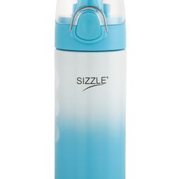 Sizzle Wave Flip Top Modern Stainless Steel Water Bottle 500ml for Kids & Adults | Lightweight, Leakproof with Press Button Mechanism for One-Handed Use | Blue (Pack of 1)-image-51