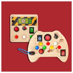Clapstore Toys Busy Board Tinker Pad & Mini Switch Combo, LED Sensory Montessori Toys for Kids, 3-8 Years (V2/V4)-23