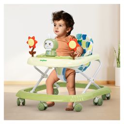 Baybee Bunzy Multifunctional 360 Baby Walker with 3 Level Height Adjustable, Foldable & Musical Toy Bar for Boys & Girls (Green)-picture-48