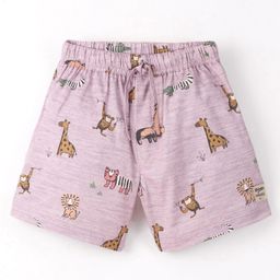 Dapper Dudes Wild Animals Printed Shorts - Onion Pink-image-63